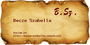 Becze Szabella névjegykártya
